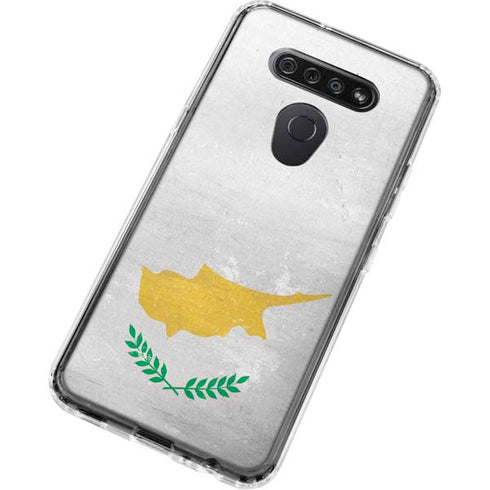 Cyprus Flag Distressed LG K51/Q51 Clear Case